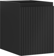 Mexen Rivel bathroom cabinet under sink 35 cm, 1 door, fluted, black matte - 91A21-03547-1-BF71