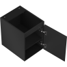 Mexen Rivel armário de casa de banho de 35 cm com uma porta, frisado, preto mate - 91A21-03547-1-BF71