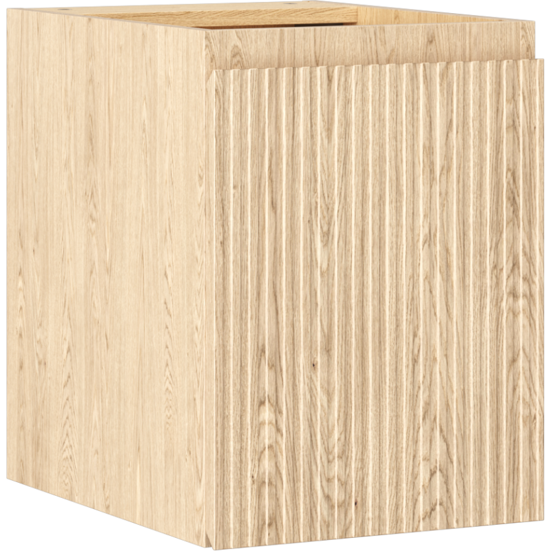 Mexen Rivel bathroom cabinet for washbasin 35 cm, 1 door, fluted, oak - 91A21-03547-1-BF81