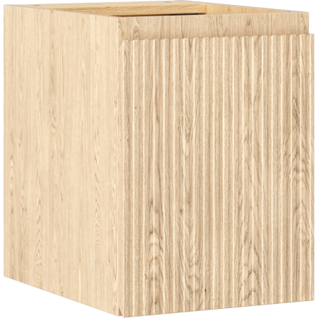 Mexen Rivel bathroom cabinet for washbasin 35 cm, 1 door, fluted, oak - 91A21-03547-1-BF81