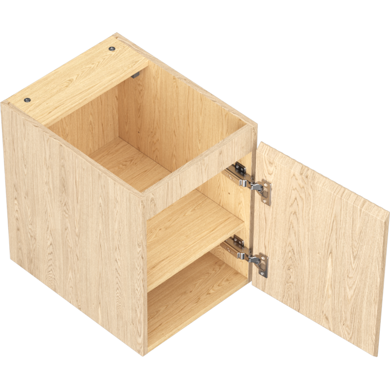 Mexen Rivel bathroom cabinet for washbasin 35 cm, 1 door, fluted, oak - 91A21-03547-1-BF81