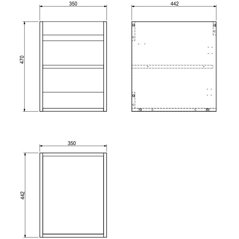 Mexen Rivel bathroom cabinet for sink 35 cm, 1 door, grooved, walnut - 91A21-03547-1-BF86