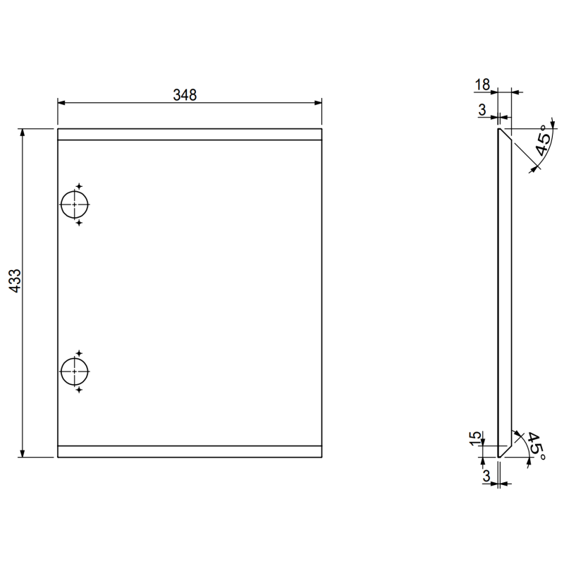 Mexen Rivel szafka łazienkowa podumywalkowa 35 cm, 1 drzwi, ryflowana, orzech - 91A21-03547-1-BF86
