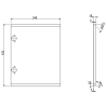 Mexen Rivel vannitoakapp valamualune 35 cm, 1 uks, sooneline, pähkel - 91A21-03547-1-BF86