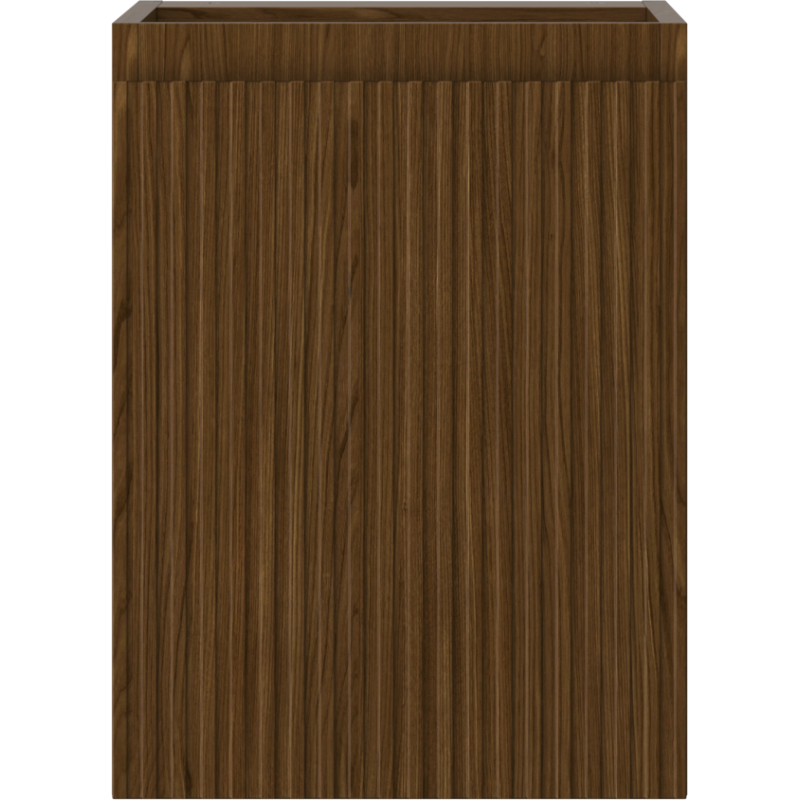 Mexen Rivel bathroom cabinet for sink 35 cm, 1 door, grooved, walnut - 91A21-03547-1-BF86
