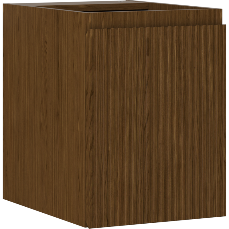 Mexen Rivel badkamerkast onder de wastafel 35 cm, 1 deur, geribbeld, walnoot - 91A21-03547-1-BF86