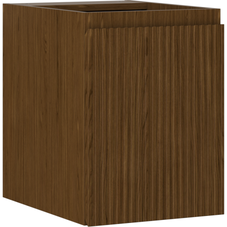 Mexen Rivel Badezimmerschrank für Waschbecken 35 cm, 1 Tür, geriffelt, Nussbaum - 91A21-03547-1-BF86