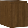 Mexen Rivel bathroom cabinet for sink 35 cm, 1 door, grooved, walnut - 91A21-03547-1-BF86