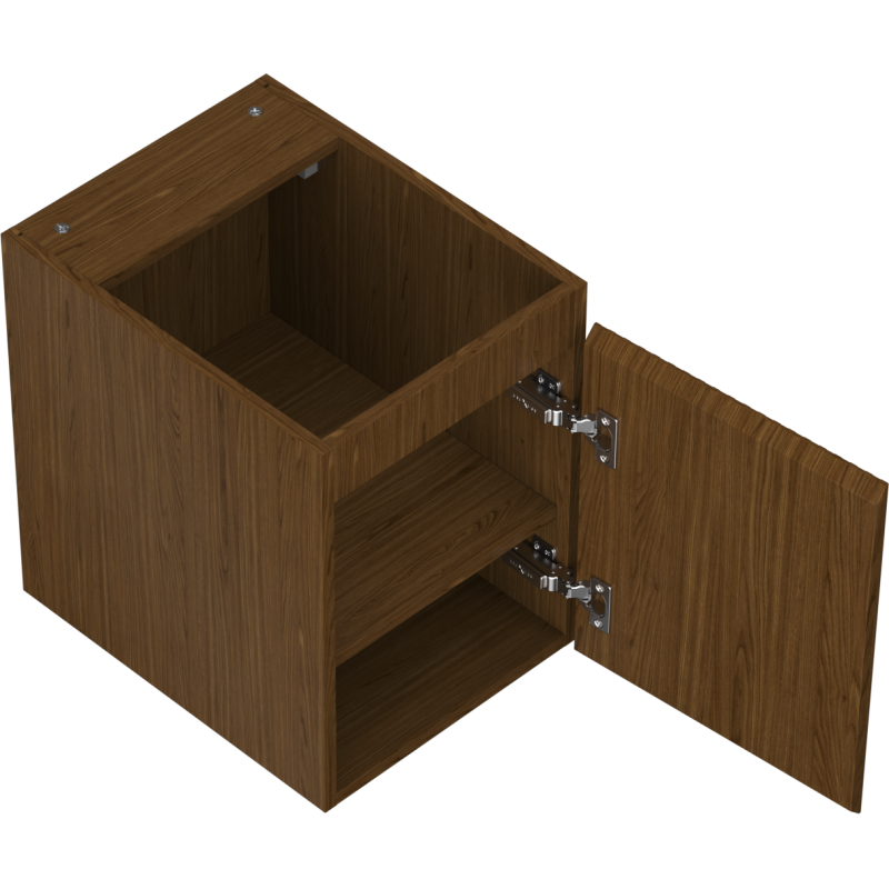 Mexen Rivel armário de casa de banho para lavatório 35 cm, 1 porta, canelado, nogueira - 91A21-03547-1-BF86