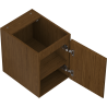 Mexen Rivel Badezimmerschrank für Waschbecken 35 cm, 1 Tür, geriffelt, Nussbaum - 91A21-03547-1-BF86