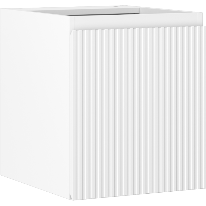 Mexen Rivel Badezimmerunterschrank 40 cm, 1 Tür, geriffelt, weiß matt - 91A21-04047-1-BF01