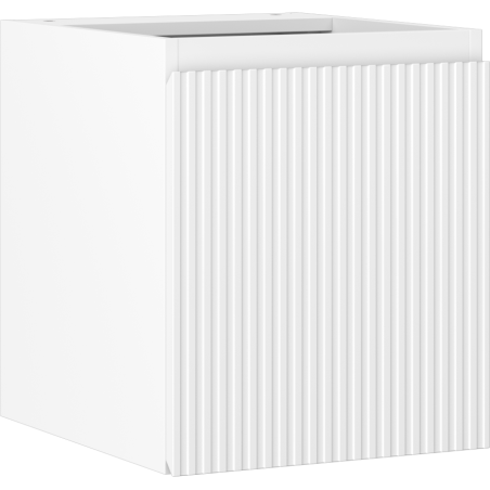 Mexen Rivel bathroom cabinet under-sink 40 cm, 1 door, grooved, matte white - 91A21-04047-1-BF01