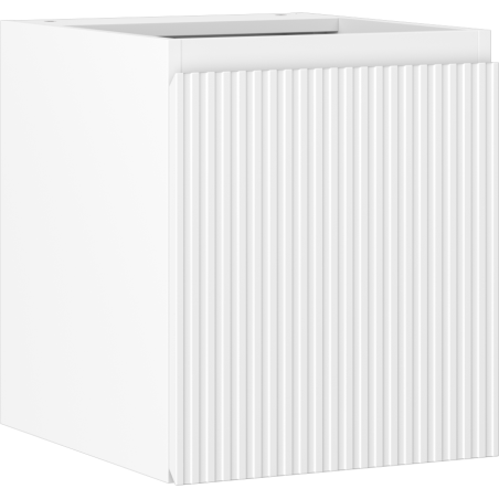 Mexen Rivel szafka łazienkowa podumywalkowa 40 cm, 1 drzwi, ryflowana, biała mat - 91A21-04047-1-BF01