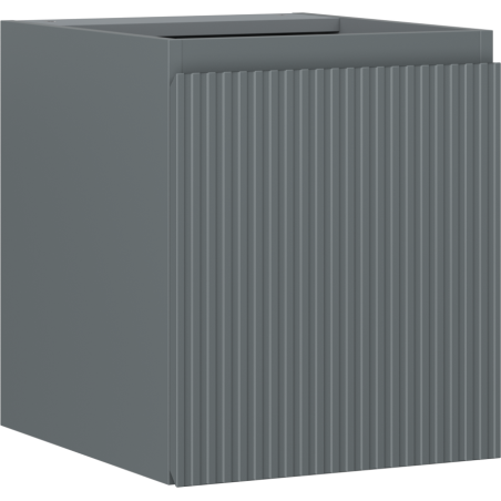 Mexen Rivel bathroom cabinet under sink 40 cm, 1 door, grooved, matte graphite - 91A21-04047-1-BF66