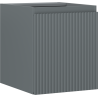 Mexen Rivel szafka łazienkowa podumywalkowa 40 cm, 1 drzwi, ryflowana, grafit mat - 91A21-04047-1-BF66