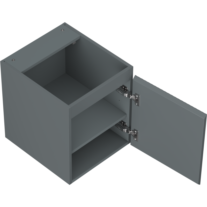 Mexen Rivel Badezimmerschrank für Waschbecken 40 cm, 1 Tür, gerippt, Graphit matt - 91A21-04047-1-BF66