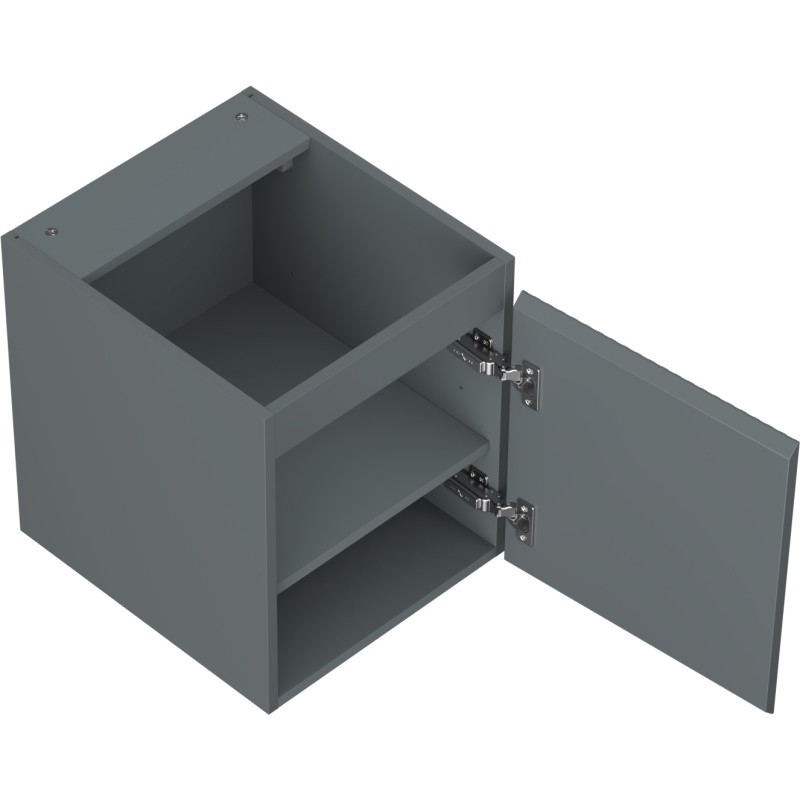 Mexen Rivel kupaonski ormarić ispod umivaonika 40 cm, 1 vrata, rebrasti, mat grafit - 91A21-04047-1-BF66