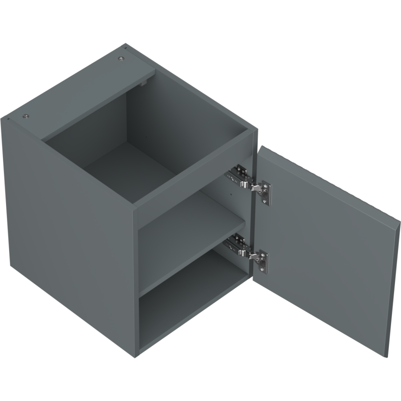Mexen Rivel szafka łazienkowa podumywalkowa 40 cm, 1 drzwi, ryflowana, grafit mat - 91A21-04047-1-BF66