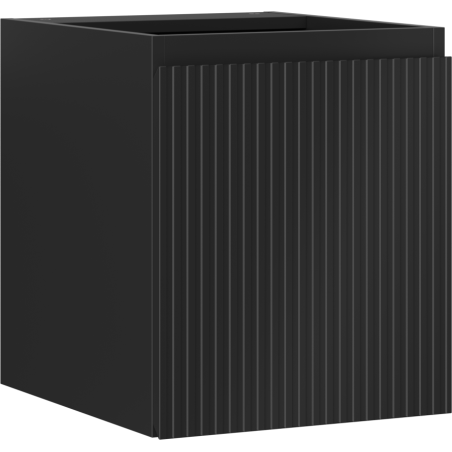 Mexen Rivel Badezimmerschrank 40 cm, 1 Tür, geriffelt, schwarz matt - 91A21-04047-1-BF71
