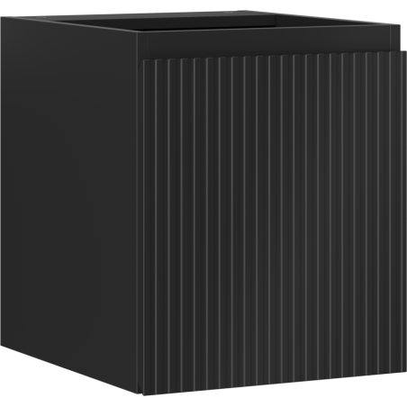 Mexen Rivel bathroom cabinet under sink 40 cm, 1 door, grooved, black matte - 91A21-04047-1-BF71