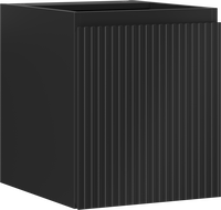 Mexen Rivel armário de casa de banho de 40 cm, 1 porta, estriado, preto mate - 91A21-04047-1-BF71