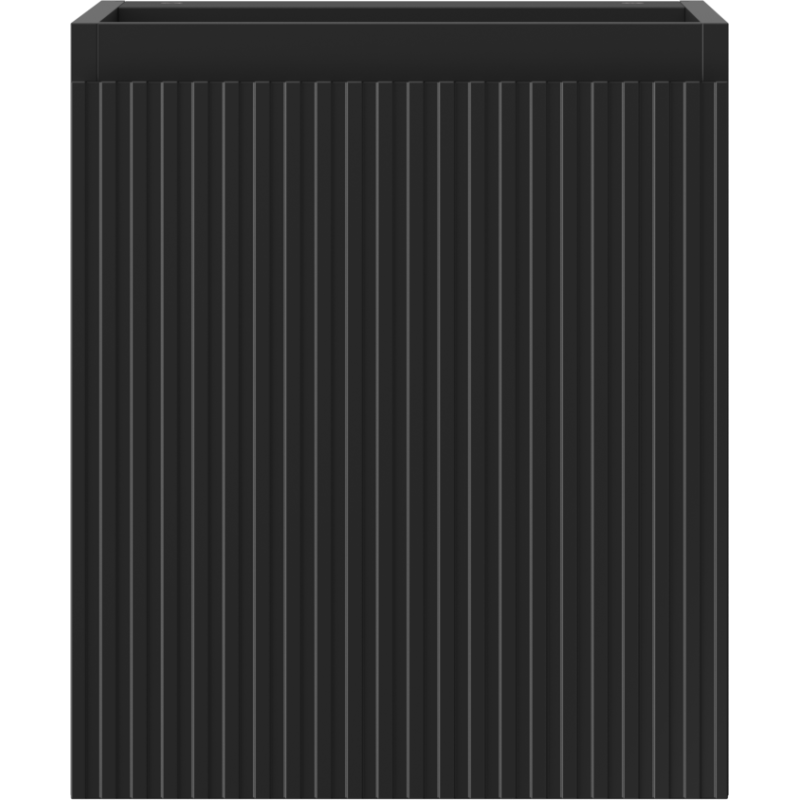 Mexen Rivel badkamerkastje onder wastafel 40 cm, 1 deur, geribbeld, zwart mat - 91A21-04047-1-BF71