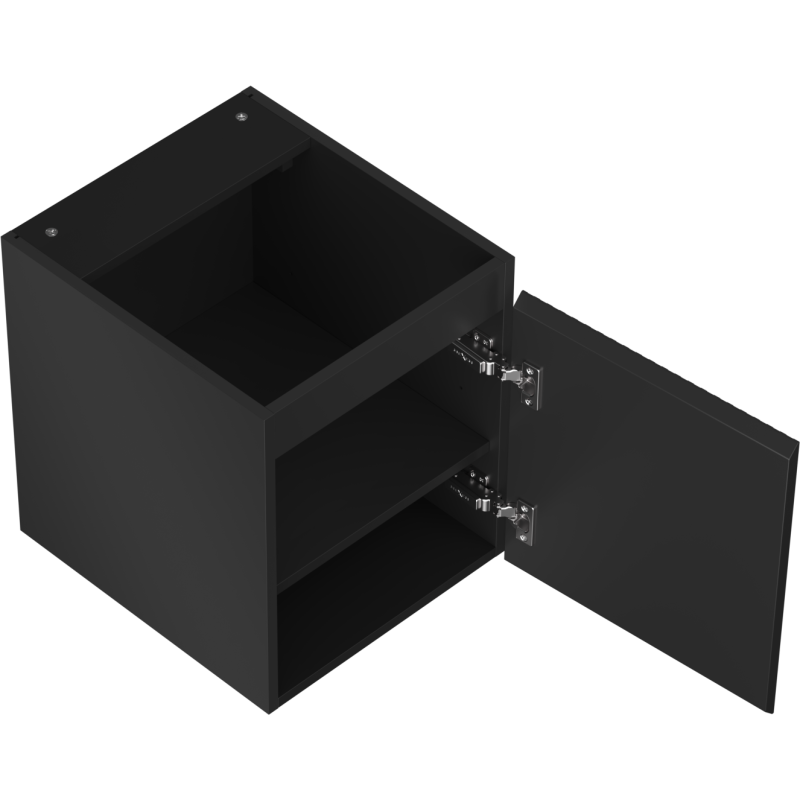 Mexen Rivel Badezimmerschrank 40 cm, 1 Tür, gerillt, schwarz matt - 91A21-04047-1-BF71