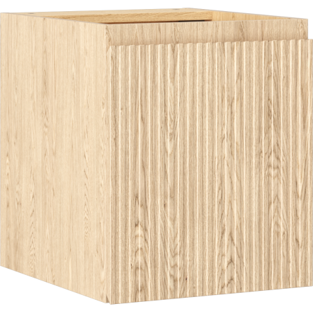 Mexen Rivel badkamermeubel onder de wastafel 40 cm, 1 deur, gegroefd, eik - 91A21-04047-1-BF81