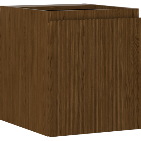 Mexen Rivel Badezimmerschrank für Waschbecken 40 cm, 1 Tür, geriffelt, Nussbaum - 91A21-04047-1-BF86