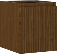 Mexen Rivel gabinete de baño bajo lavabo de 40 cm, 1 puerta, acanalado, nogal - 91A21-04047-1-BF86