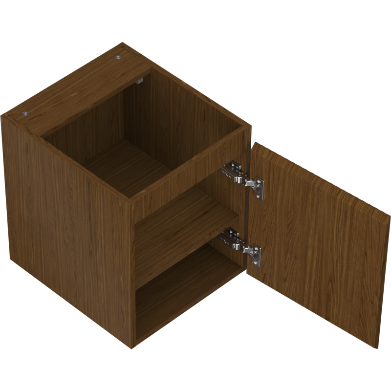 Mexen Rivel Badezimmerunterschrank 40 cm, 1 Tür, geriffelt, Nussbaum - 91A21-04047-1-BF86