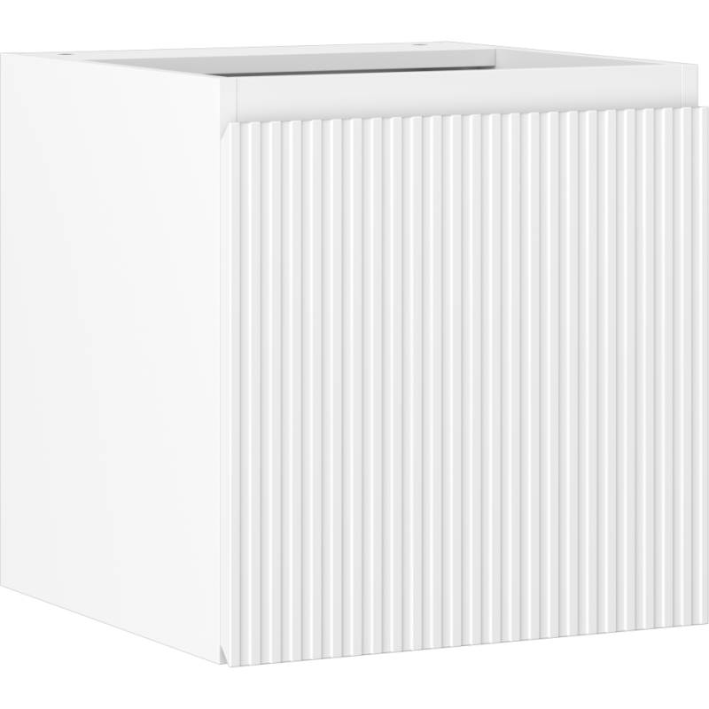 Mexen Rivel bathroom cabinet under sink 45 cm, 1 door, grooved, white matt - 91A21-04547-1-BF01