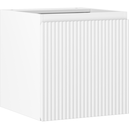Mexen Rivel Badezimmerschrank für Waschtisch 45 cm, 1 Tür, geriffelt, weiß matt - 91A21-04547-1-BF01