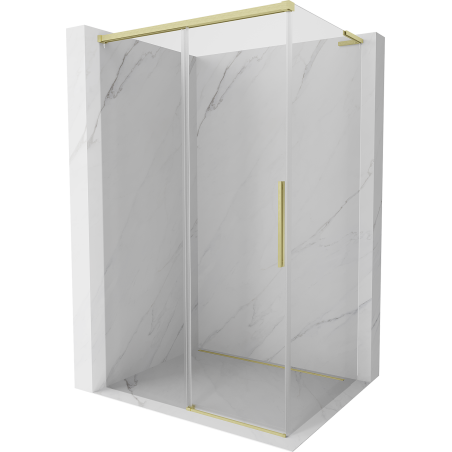 Mexen Rox L Schiebeduschkabine 100 x 80 cm, transparent, gebürstet gold - 8C2L-100-080-55-00
