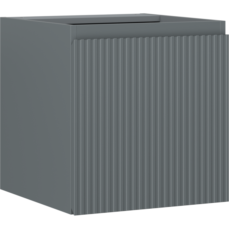 Mexen Rivel bathroom cabinet under washbasin 45 cm, 1 door, grooved, matte graphite - 91A21-04547-1-BF66