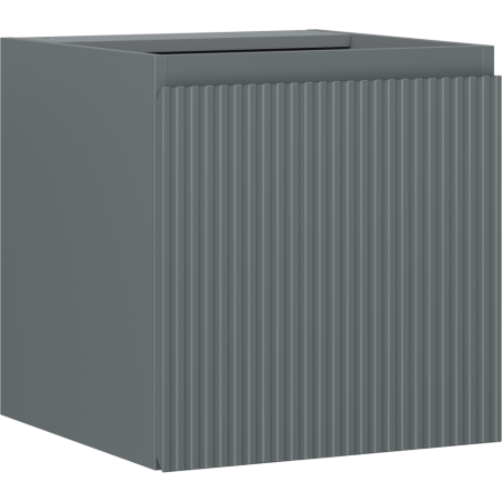 Mexen Rivel bathroom cabinet under washbasin 45 cm, 1 door, grooved, matte graphite - 91A21-04547-1-BF66