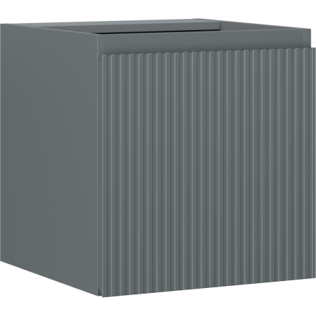 Mexen Rivel kylpyhuoneen pesuallaskaappi 45 cm, 1 ovi, uurrettu, grafiitin matta - 91A21-04547-1-BF66