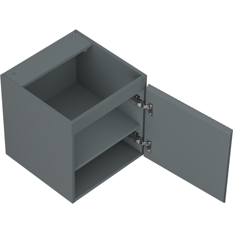 Mexen Rivel mueble de baño bajo lavabo 45 cm, 1 puerta, estriado, grafito mate - 91A21-04547-1-BF66