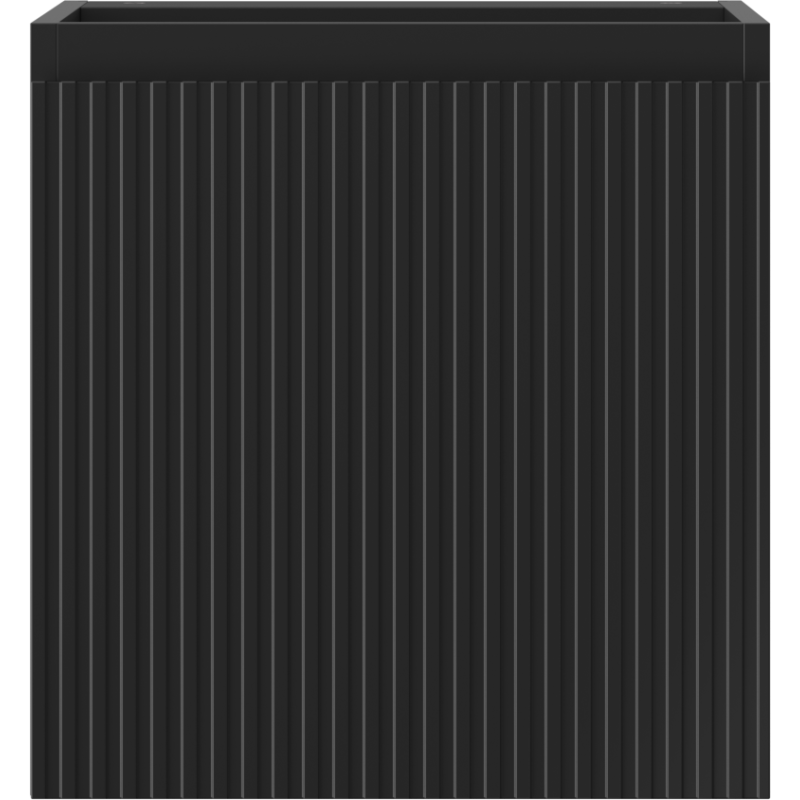 Mexen Rivel Badezimmerschrank für Waschbecken 45 cm, 1 Tür, geriffelt, Schwarz Matt - 91A21-04547-1-BF71