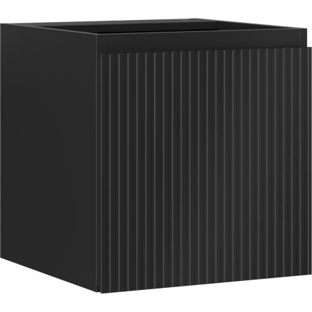 Mexen Rivel Badezimmerschrank unter Waschbecken 45 cm, 1 Tür, geriffelt, schwarzmatt - 91A21-04547-1-BF71