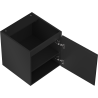 Mexen Rivel Badezimmerschrank unter Waschbecken 45 cm, 1 Tür, geriffelt, schwarzmatt - 91A21-04547-1-BF71