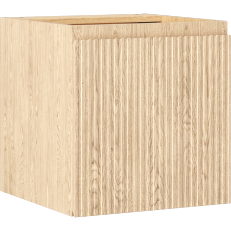 Mexen Rivel badrumsskåp under handfat 45 cm, 1 dörr, räfflad, ek - 91A21-04547-1-BF81