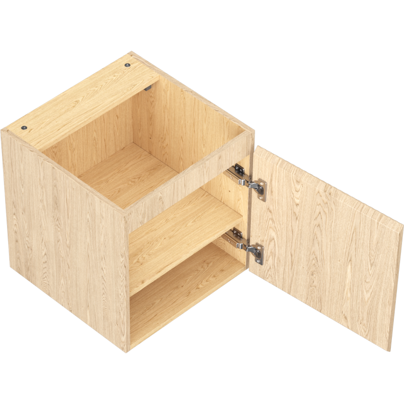 Mexen Rivel Badezimmerschrank 45 cm, 1 Tür, geriffelt, Eiche - 91A21-04547-1-BF81