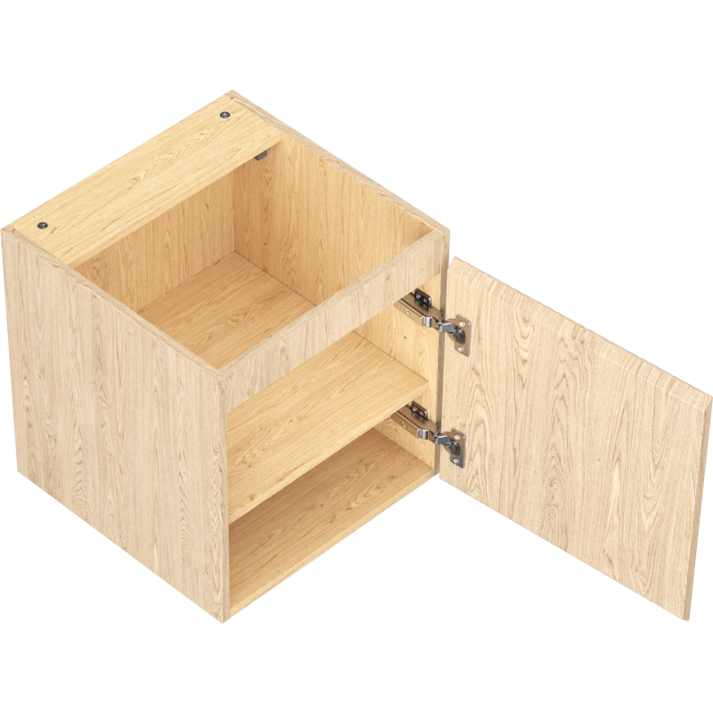 Mexen Rivel kopalniška omarica pod umivalnikom 45 cm, 1 vrata, rebrasta, hrast - 91A21-04547-1-BF81