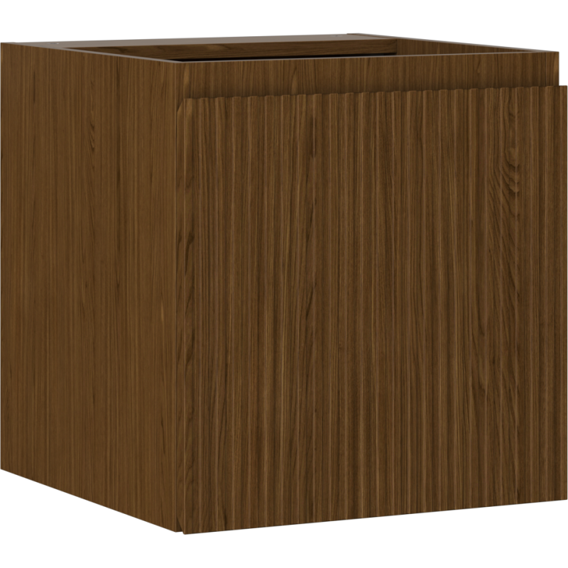 Mexen Rivel Badezimmerschrank für Waschbecken 45 cm, 1 Tür, gerillt, Nussbaum - 91A21-04547-1-BF86