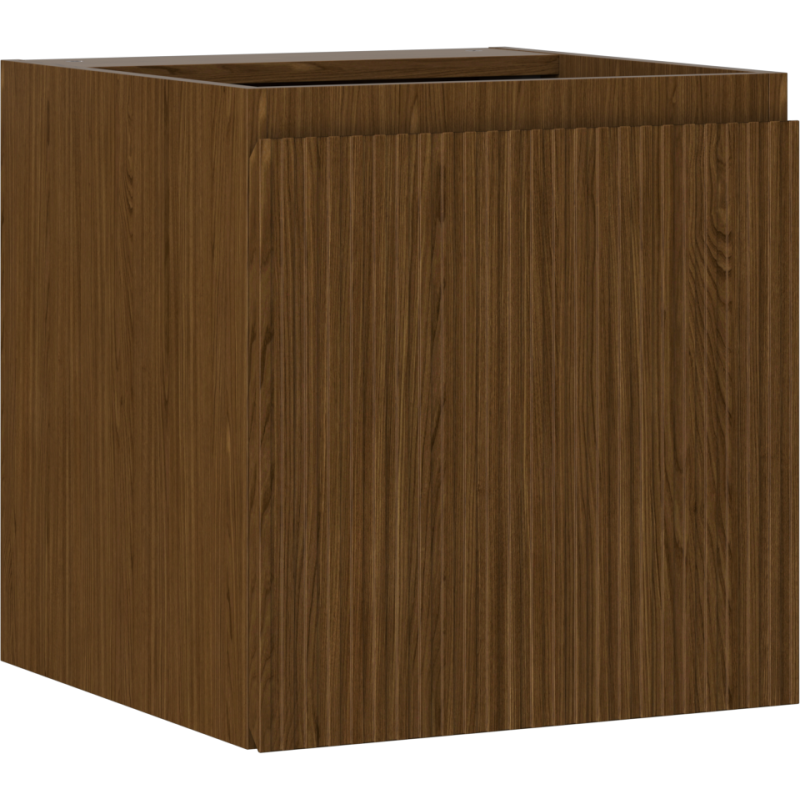 Mexen Rivel bathroom cabinet under sink 45 cm, 1 door, fluted, walnut - 91A21-04547-1-BF86