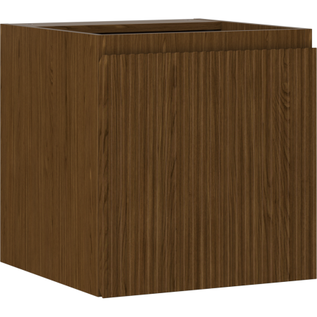 Mexen Rivel bathroom cabinet under sink 45 cm, 1 door, fluted, walnut - 91A21-04547-1-BF86