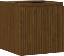 Mexen Rivel badkamermeubel onder de wastafel 45 cm, 1 deur, gegroefd, walnoot - 91A21-04547-1-BF86