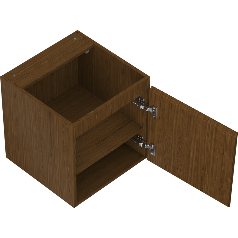 Mexen Rivel armário de casa de banho sob o lavatório 45 cm, 1 porta, ranhurado, nogueira - 91A21-04547-1-BF86