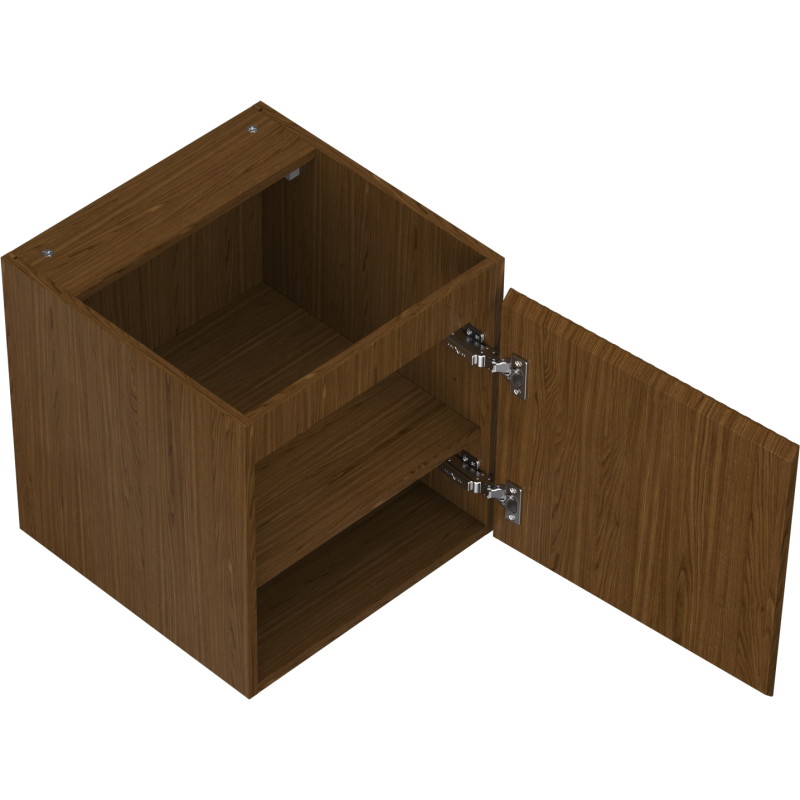 Mexen Rivel ormar za kupaonski umivaonik 45 cm, 1 vrata, rebrasta, orah - 91A21-04547-1-BF86